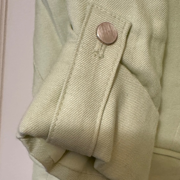 Gorgeous worn once linen Anthropologie Light Green Blazer size 16 - Picture 5 of 6